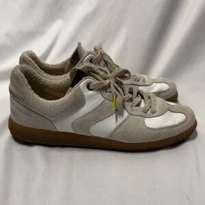 White and Ivory Leather Sneakers